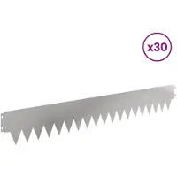 vidaXL Graskantafboording, 30 stuks, 103 x 15 cm, staal, zilver