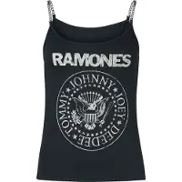 Ramones Top - Crest - S tot XXL - voor Vrouwen - zwart - Maat XXL