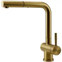 Pure.Sink Elite Steel Pulse-S keukenkraan PVD geborsteld goud met uittrekbare uitloop PS8500-60