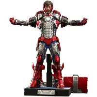 Hot toys Figuur MMS600 - Marvel Comics - Iron Man 2 - Tony Stark Mark 5 Suit Up Deluxe Version