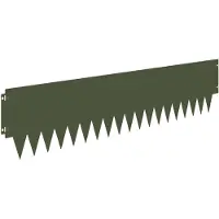 vidaXL Grasafscherming 10 st 103 x 25 cm Metaal Olijfgroen