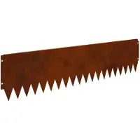 vidaXL Gazonrand 20 st 103 x 25 cm Staal Roestig