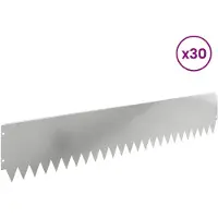 vidaXL Gazonrand 30 st 103 x 20 cm Staal Zilverkleurig