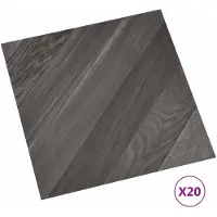 vidaXL Zelfklevende vloertegels, gestreept, grijs, 30,5 x 30,5 cm