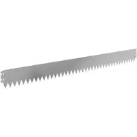 vidaXL Gazonrand 20 st 103 x 10 cm Staal Zilverkleurig