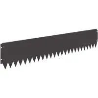 vidaXL Gazonrand 10 st 103 x 20 cm Staal Zwart