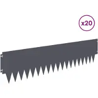 vidaXL Graskantafboording, 20 stuks, 103 x 25 cm, staal, antraciet