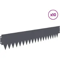 vidaXL Grasafscherming 10 st 103 x 20 cm Metaal Antracietkleurig