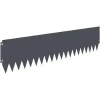 vidaXL Gazonrand 10 st 103 x 25 cm Staal Antracietkleurig