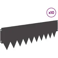 vidaXL Grasafscherming 10 st 103 x 30 cm Metaal Zwart