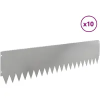 vidaXL Graskantafboording, 10 stuks, 103 x 25 cm, staal, zilver