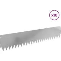 vidaXL Graskantafboording, 10 stuks, 103 x 20 cm, staal, zilver