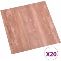 vidaXL Zelfklevende vloertegels, rood, 30,5 x 30,5 cm, 20 stuks, PVC