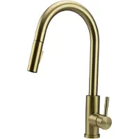Pure.Sink Elite Steel Stream-S kitchen faucet PVD brushed gold with pull-out spout PS8045-60