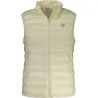 GUESS dames mouwloos donsjack mini driehoek