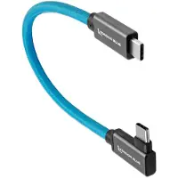 Kondor Blue USB C naar USB C High Speed kabel voor Samsung T5 T7 SSD - haaks