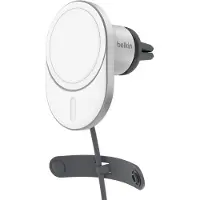 Belkin Support de Téléphone Voiture Grille d'Aération avec Charge MagSafe et Qi2 Argent