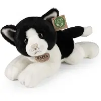 Rappa Pluche Wit/zwarte Kat 30 Cm Milieuvriendelijk