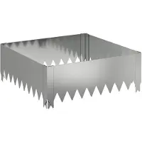 vidaXL Gazonrand 60 x 60 x 20 cm Staal Zilverkleurig