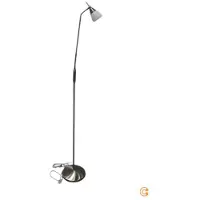 Paul Neuhaus Vloerlamp Pino, dimbaar, alu / grijs / zink, Woon-/ Eetkamer, metaal, vloerlamp