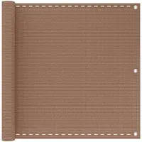 vidaXL Balkonscherm Taupe 90 x 1000 cm HDPE en Aluminium