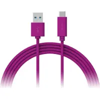 XLayer USB naar USB-C kabel - Oplaadkabel 3A voor USB-C apparaten - USB 3.0 5 Gb/s - 1 meter - paars