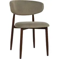 Giga Meubel Eetkamerstoel Alexia Taupe/Walnoot Faux Fur