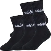 Adidas Sportsokken 'Linear Ankle 5 Pairs Kids' zwart / wit