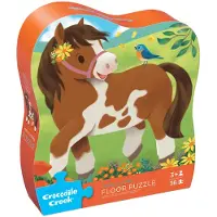 Crocodile Creek legpuzzel, 36 stukjes, voor kinderen vanaf 3 jaar, stevige doos voor opslag, afgewerkte puzzel, formaat 18 x 24 inch, mooie pony's