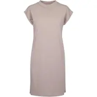 Build Your Brand Extended Short Sleeve Short Dress Roze 2XL Vrouw