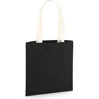 Westford Mill EarthAware Organic Bag for Life - Contrast Handles (Zwart)