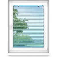 Fart Produkt time4blinds - Binnenjaloezieën Zonder Boren - Aluminium Jaloezieën - Aluminium Rolgordijnen voor Woonkamer, Slaapkamer, Keuken, Kantoor - met Koordgeleiders - Azuurblauw, Links, 1300x1500