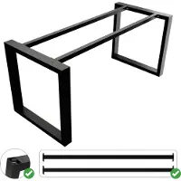 MetaloPro Tafelonderstel Eta – Zwart Metalen Frame met Minimalistisch Ontwerp – Stevige Basis voor Eet- en Werktafels in Moderne Woningen en Kantoren 120x70x72