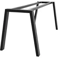 MetaloPro Tafelonderstel Thusia - Zwarte Metalen Constructie In Strakke Geometrische Stijl Voor Moderne Tafels In Huishoudens En Kantoren - 140x70x72cm