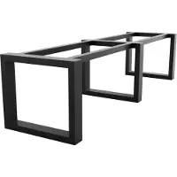 MetaloPro Tafelonderstel Eta Extreme Long – Zwart Stalen Frame voor Grote Industriële Tafels – Stevige Basis voor Eet-, Werk- en Conferentietafels 360x80x72cm