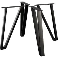 MetaloPro Tafelpoten Kentucky - 4x Zwarte Metalen Poten In Schuine Minimalistische V-Vorm Voor Een Moderne Eet-, Werk- En Vergadertafel