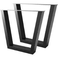 MetaloPro Tafelpoten Atria Lite Extreme - 2x Zwarte Robuuste Metalen Tafelpoten In Trapeziumvorm Voor Tafels In Moderne Huishoudens En Kantoren
