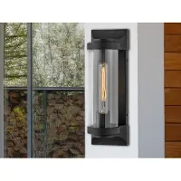 Quintiesse LED Wand Buitenlamp Pearson | 1X E27 Max 60W | IP44 | Dimbaar | Textured Black