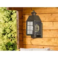 HINKLEY LED Wand Buitenlamp Nantucket | 1X E27 Max 60W | IP44 | Dimbaar | Aged Brass