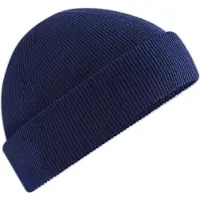 Beechfield Organic Cotton Fisherman Beanie - Oxford Navy - One Size