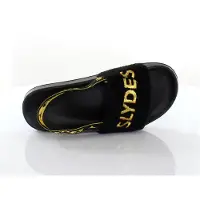 Slydes Coin Slip On Back Strap Flip Flop Sliders Sandalen SS20 Zwart Goud
