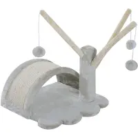 PawHut Krabpaal met speelballen lichtgrijs 38 x 38 x 40cm
