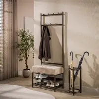 Hoyz Collection - Garderobemeubelen Luno - Bruin - 39x70x183 cm