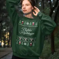 B&C Friese Kersttrui Groen Noflike Krystdagen Candy Cane - Maat S - Uniseks Fit - Kerstkleding Voor Dames & Heren