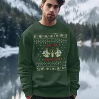 B&C Foute Kersttrui - Kleur Groen - On The Good List - Maat XL - Uniseks Pasvorm - Kerstkleding voor Dames & Heren
