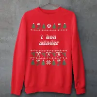 B&C Groningen Kersttrui Rood T Kon Minder Candy Cane - Maat XS - Uniseks Fit - Kerstkleding Voor Dames & Heren