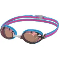 Speedo Junior Vanquisher 3.0 Spiegel Zwembril Picton Blauw/Vermiljoen/Gouden Spiegel