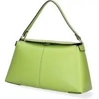 Roberta Rossi Dames Schoudertas Echt Leer Dollar Verstelbare Draagriem Italy Beige UNICA 33x19x12 cm