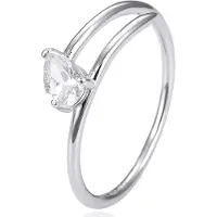 Gena Paris Gena.paris 'Shine' Dames 925 Sterling Zilveren Ring - Zilver GR1068-W