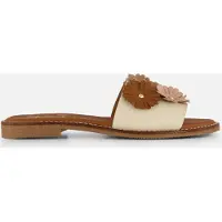 OH MY SANDALS Slippers beige Leer Maat 42